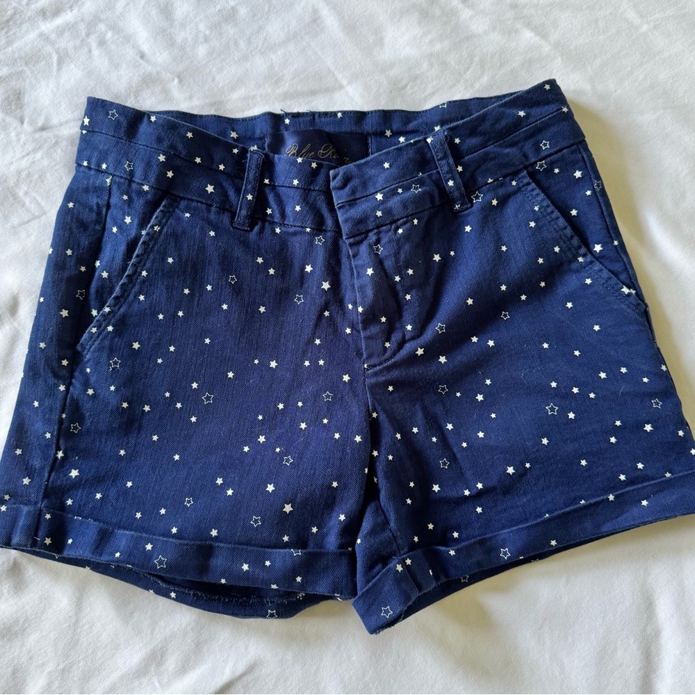 🌵Blue Rain Star-Patterned Jean Shorts